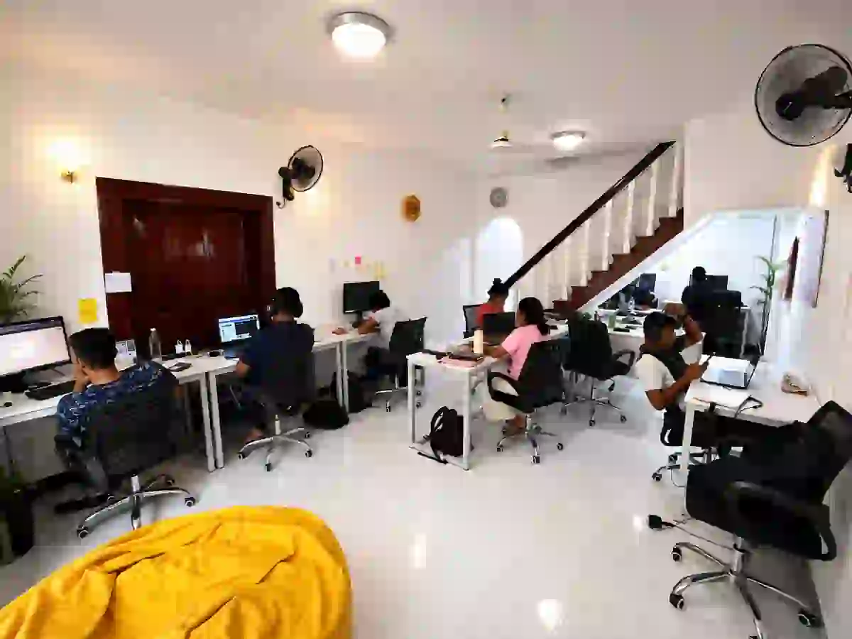 Sky Designers team working together in the office